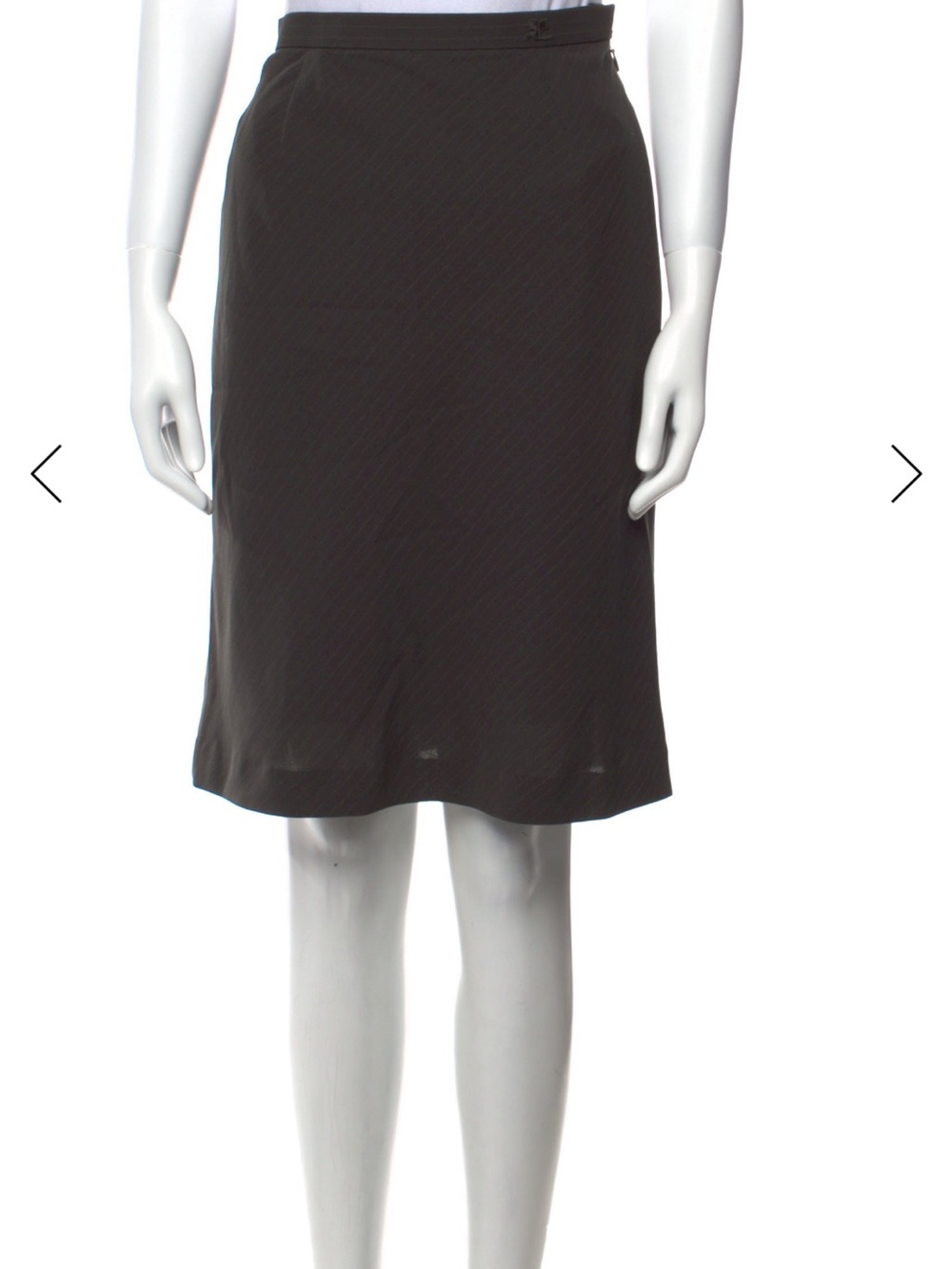 courreges designer brown skirt